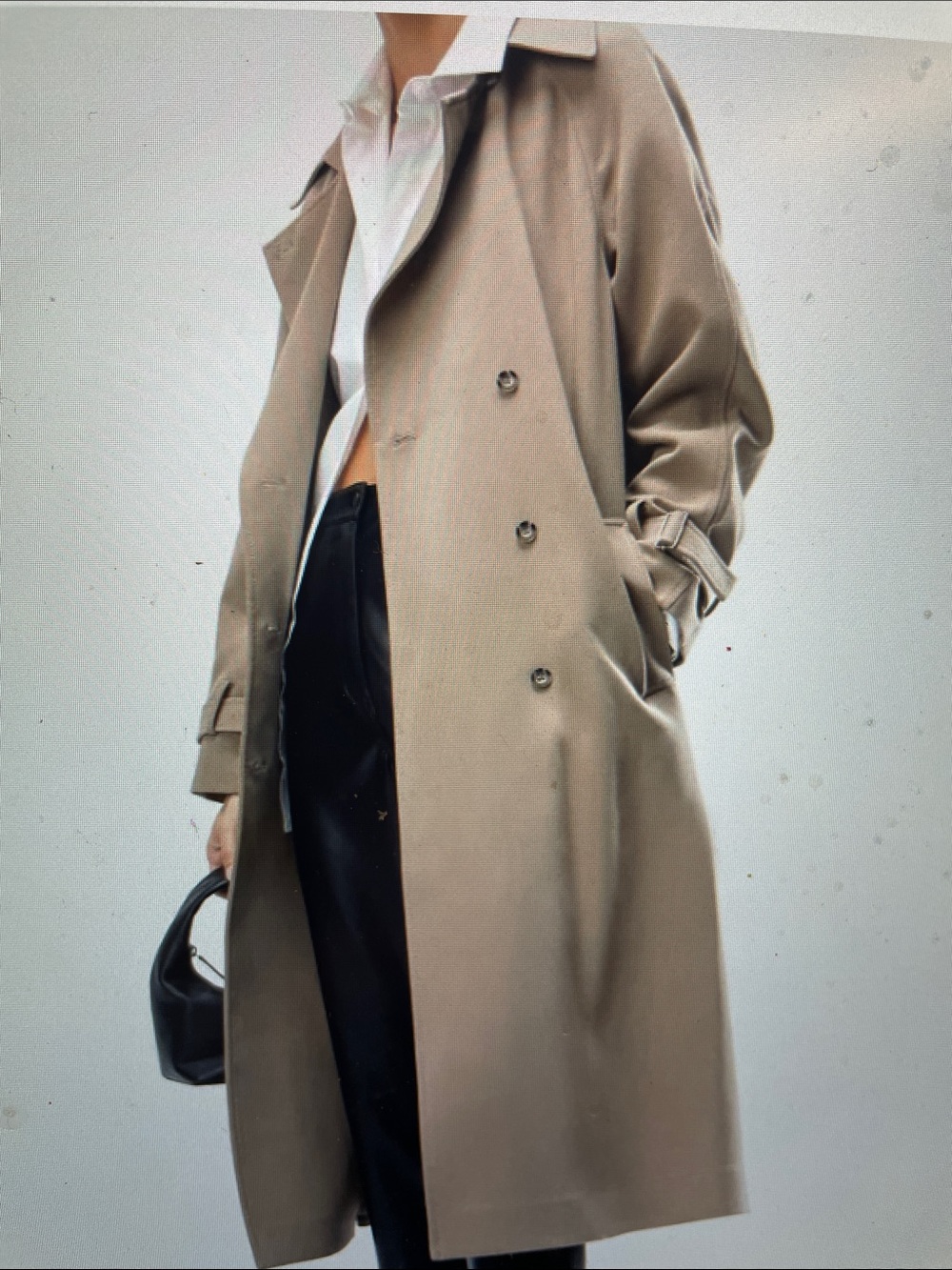 Frank + Oak Beige double breasted belted trench Coat -Women’s- new